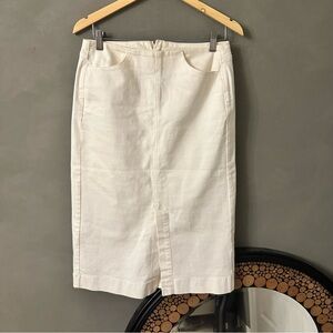 Uniqlo U pencil white Jean skirt